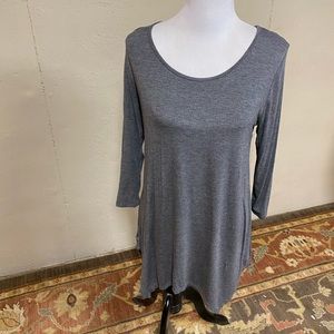 Super Line Boutique Tunic. Gray, like new condition.